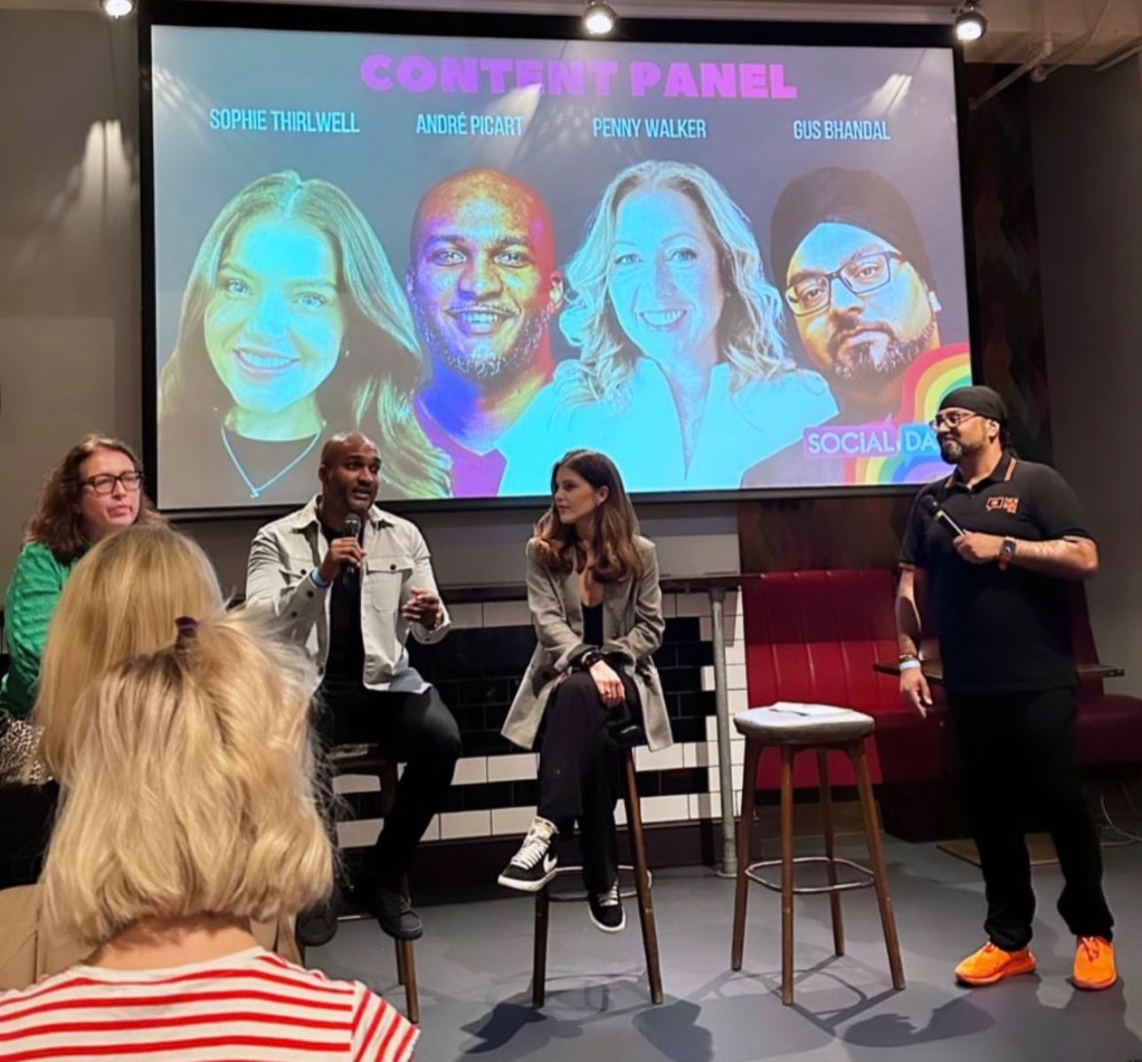 Dré Picart on a panel discussion session